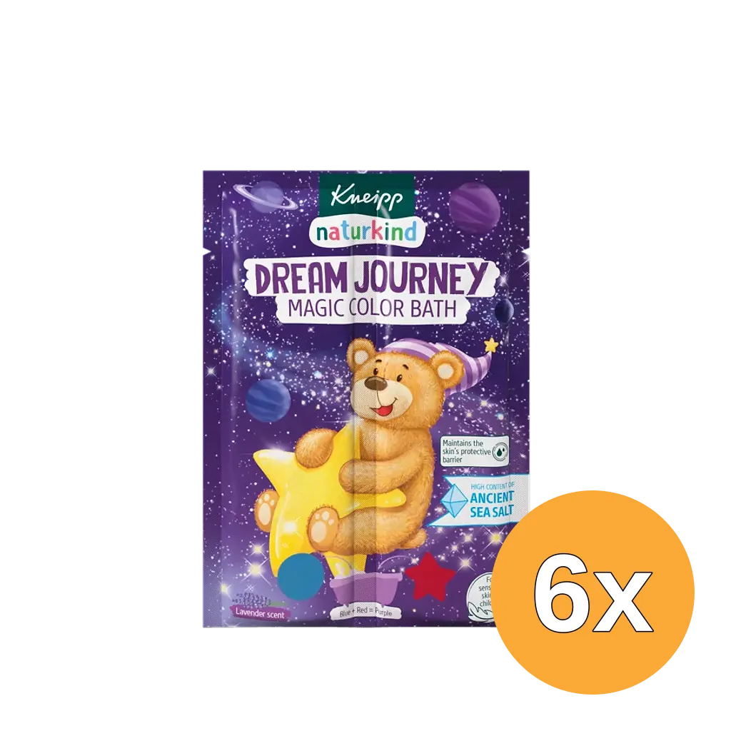 6x Kneipp Kids Badkristallen Toverbad Droomreis (2 x 20 gr)