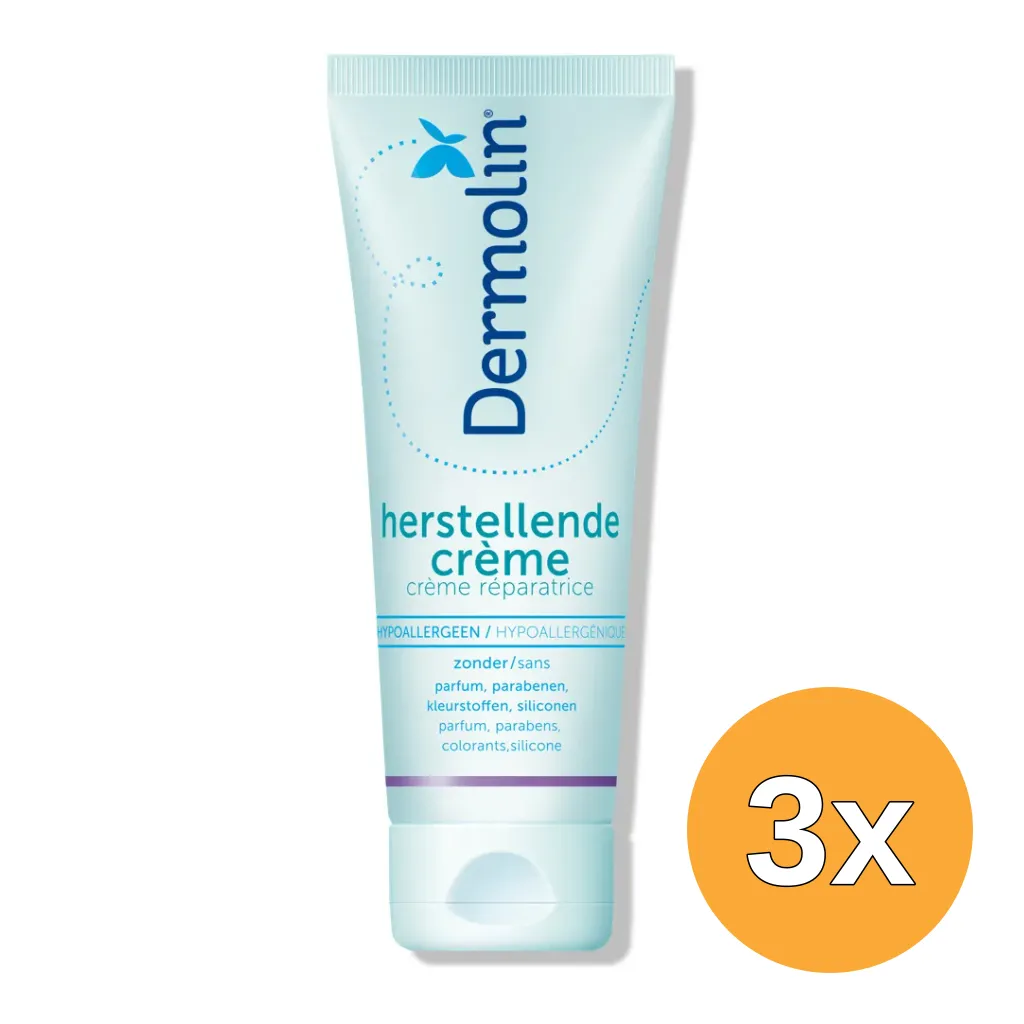 3x Dermolin Herstellende Creme (75 ml)
