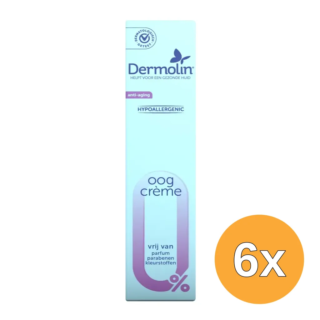 6x Dermolin Oogcreme Anti-Aging tube (15 ml)