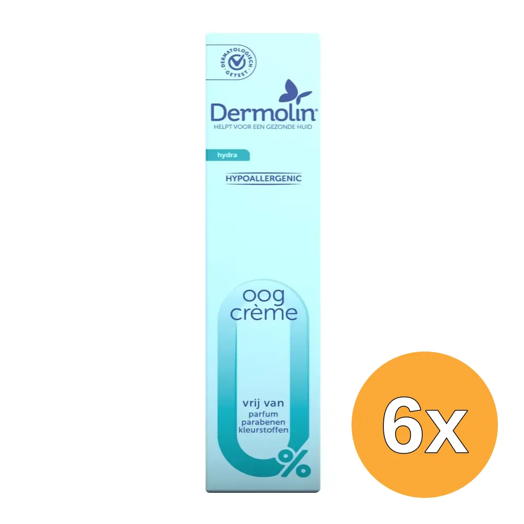 6x Dermolin Oogcrème Hydra tube (15 ml)