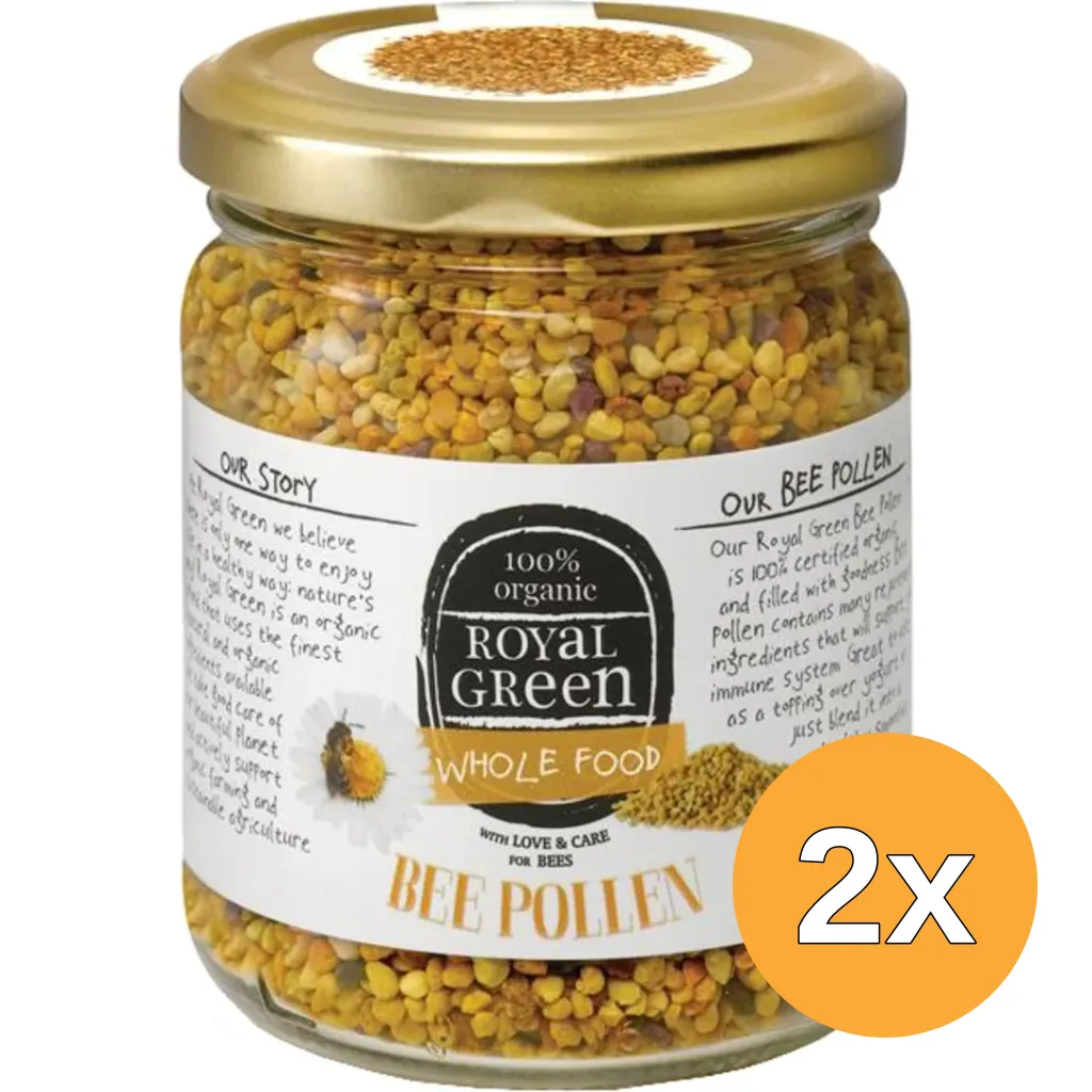 2x Royal Green Bee pollen bio (120 gr)