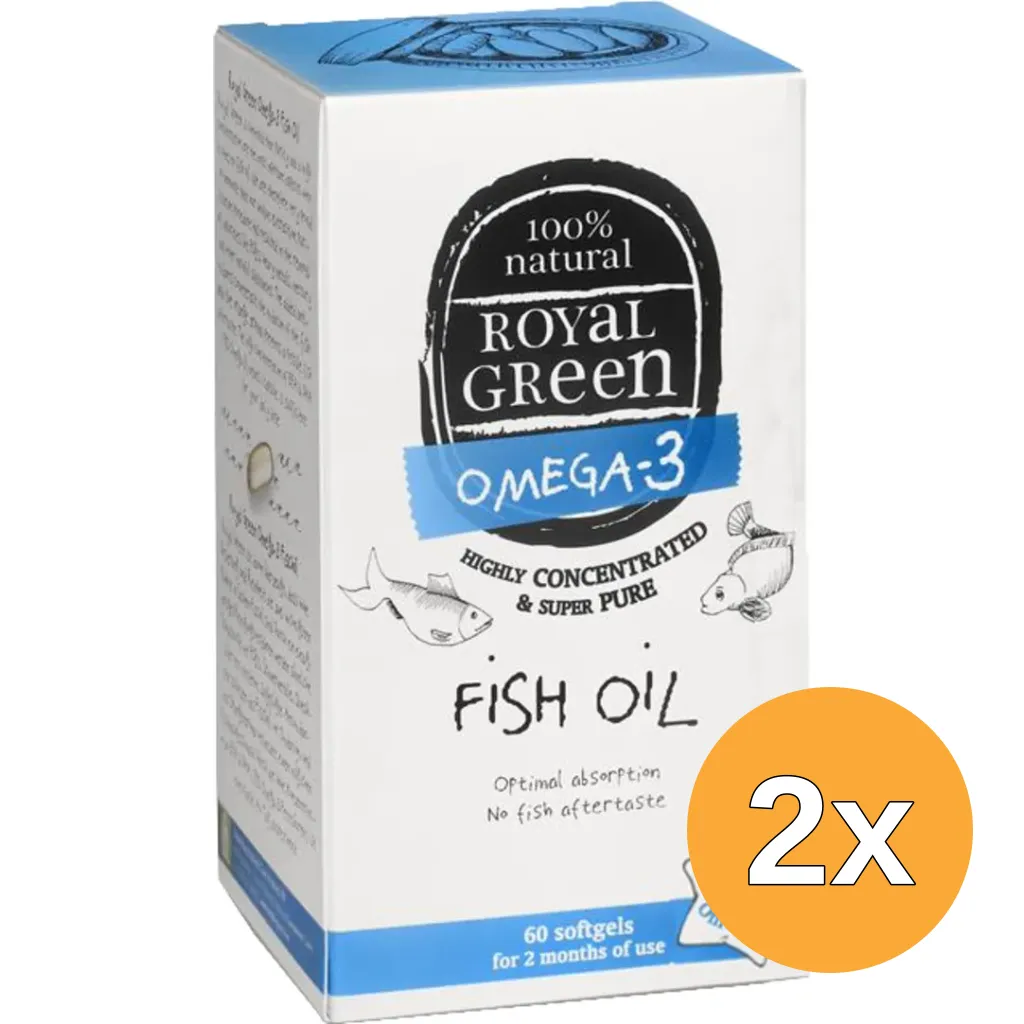 2x Royal Green Omega 3 Visolie (60 Softgels)