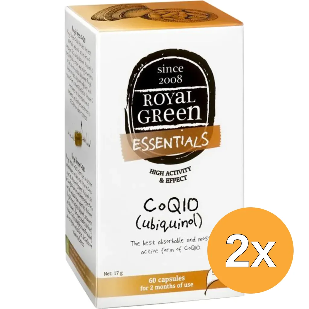 2x Royal Green Co Q10 ubiquinol bio (60 capsules)