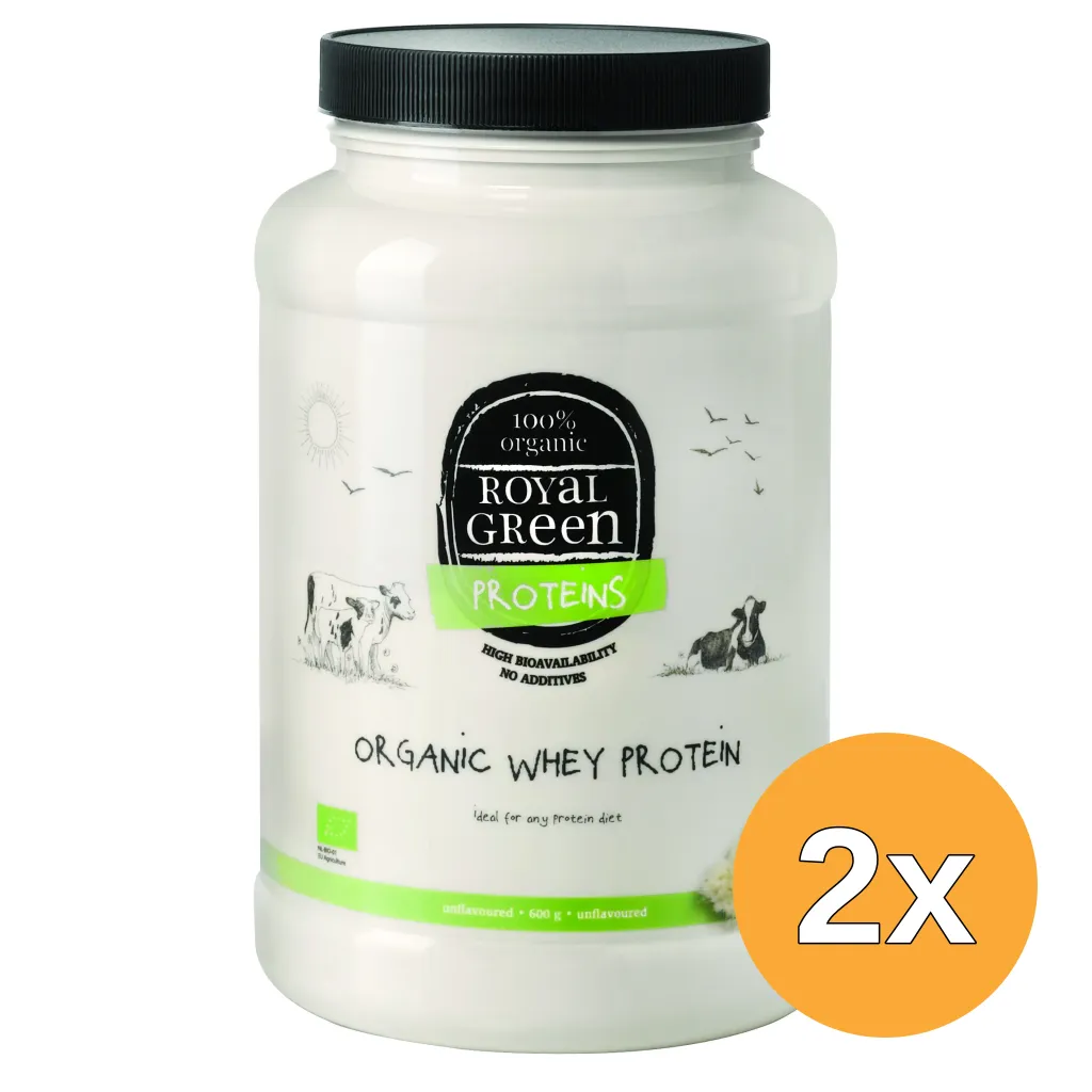2x Royal Green Organic Whey Protein Bio (600 gr)