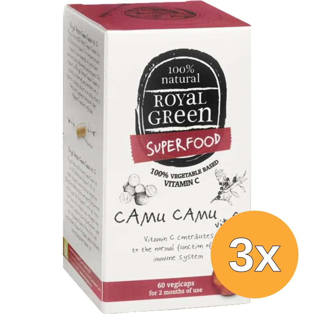 3x Royal Green Camu camu vitamine C (60 vega capsules)