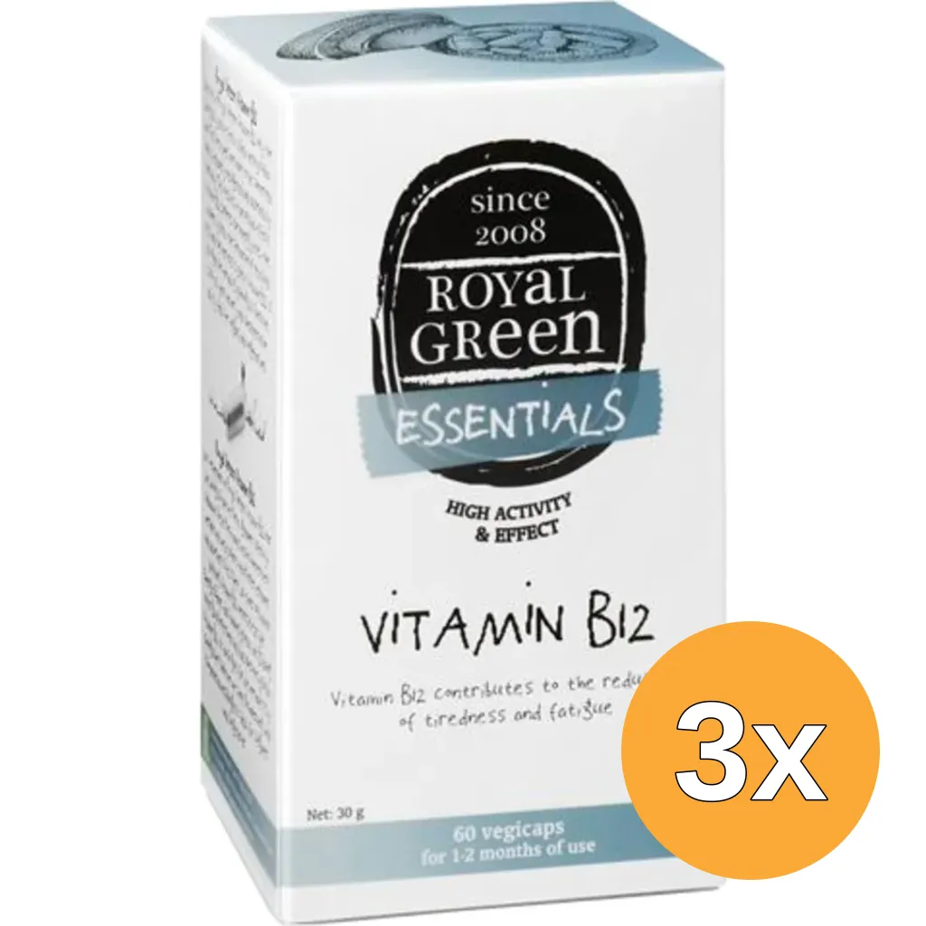3x Royal Green Vitamine B12 (60 vega capsules)