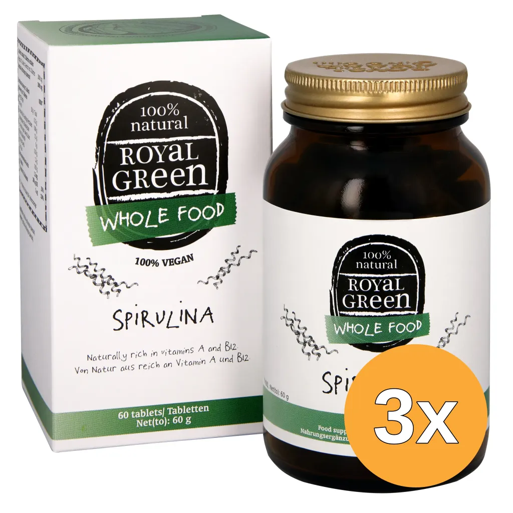3x Royal Green Spirulina (60 tabletten)