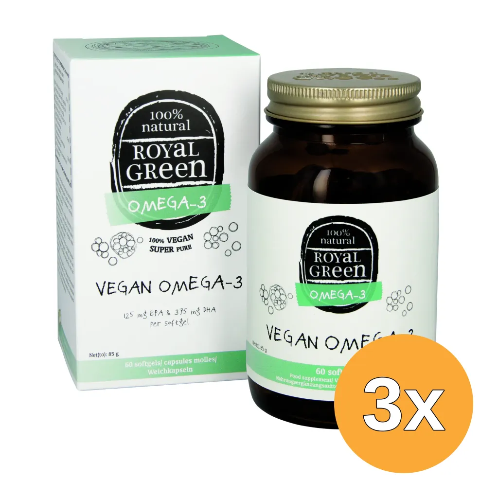 3x Royal Green Vegan Omega-3 (60 softgels)