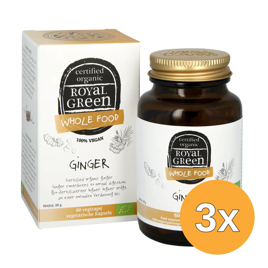 3x Royal Green Gember bio (60 vega capsules)