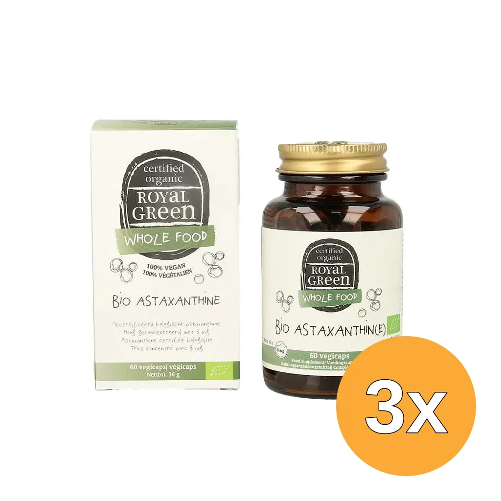 3x Royal Green Astaxanthine Bio (60 vega capsules)