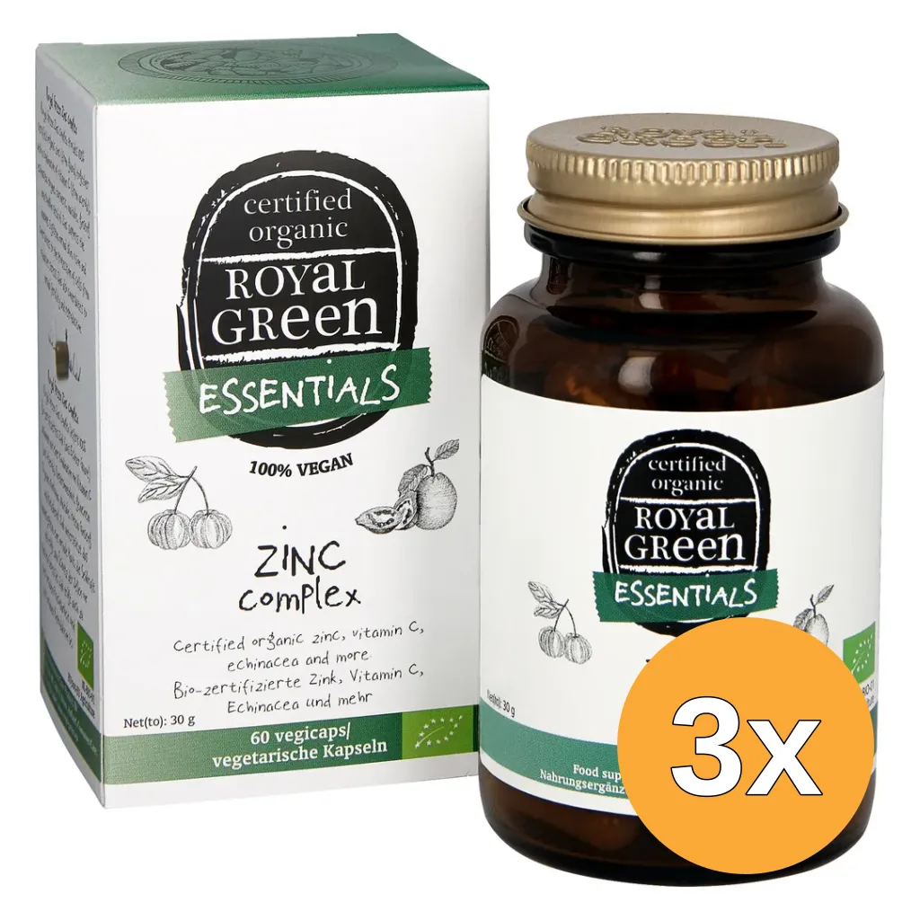 3x Royal Green Zinc complex (60 vega capsules)