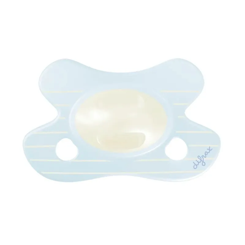 Difrax Fopspeen Natural Little Venture Newborn Stripy Blue (1 stuk)