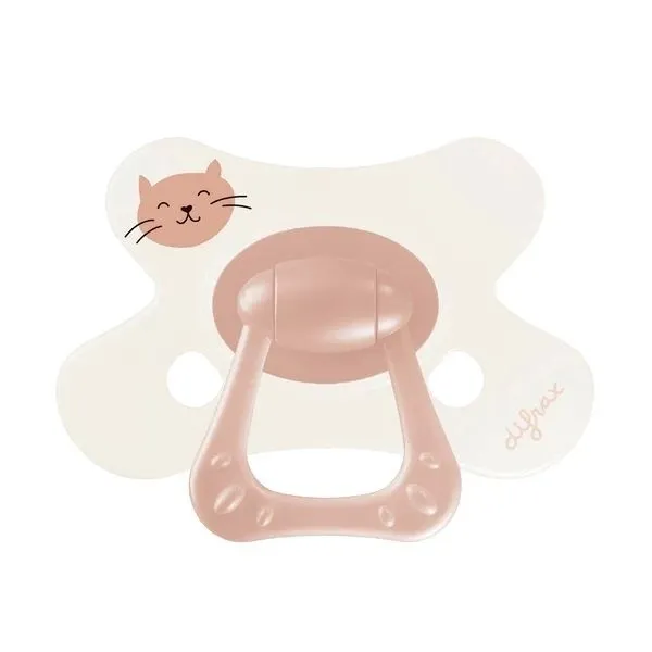 Difrax Fopspeen Natural Little Venture 12+ Maanden Dusty Pink Kitten (1 stuk)