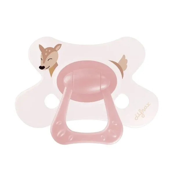 Difrax Fopspeen Natural Little Venture 18+ Maanden Soft Pink Deer (1 stuk)