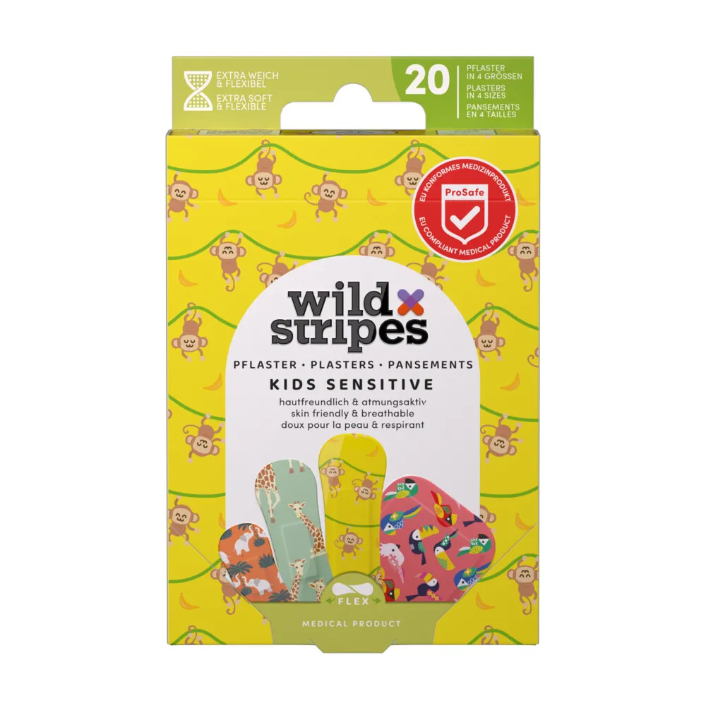 Wild Stripes Kids Sensitive Jungle Vibe Pleisters (20 stuks)