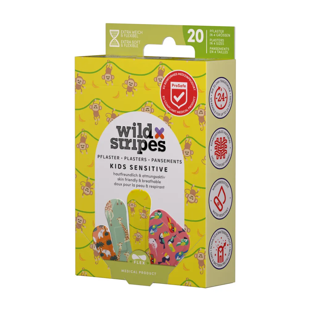 Wild Stripes Kids Sensitive Jungle Vibe Pleisters (20 stuks) - image 2