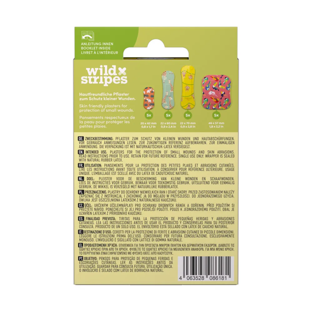 Wild Stripes Kids Sensitive Jungle Vibe Pleisters (20 stuks) - image 3