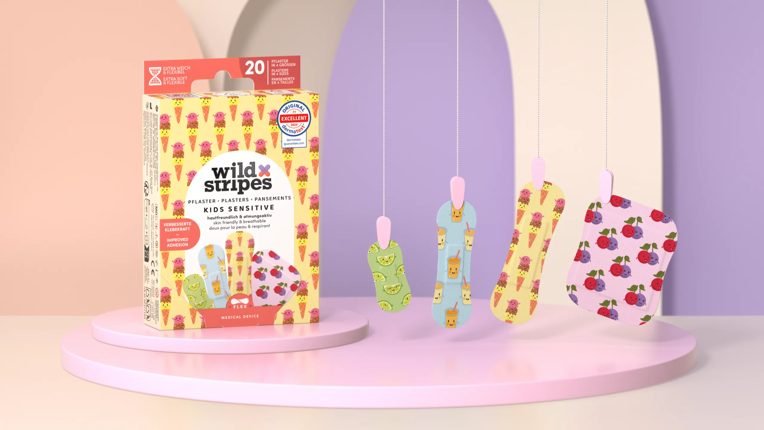 Wild Stripes Kids Sensitive Fruity Friends Club (20 stuks) - image 4