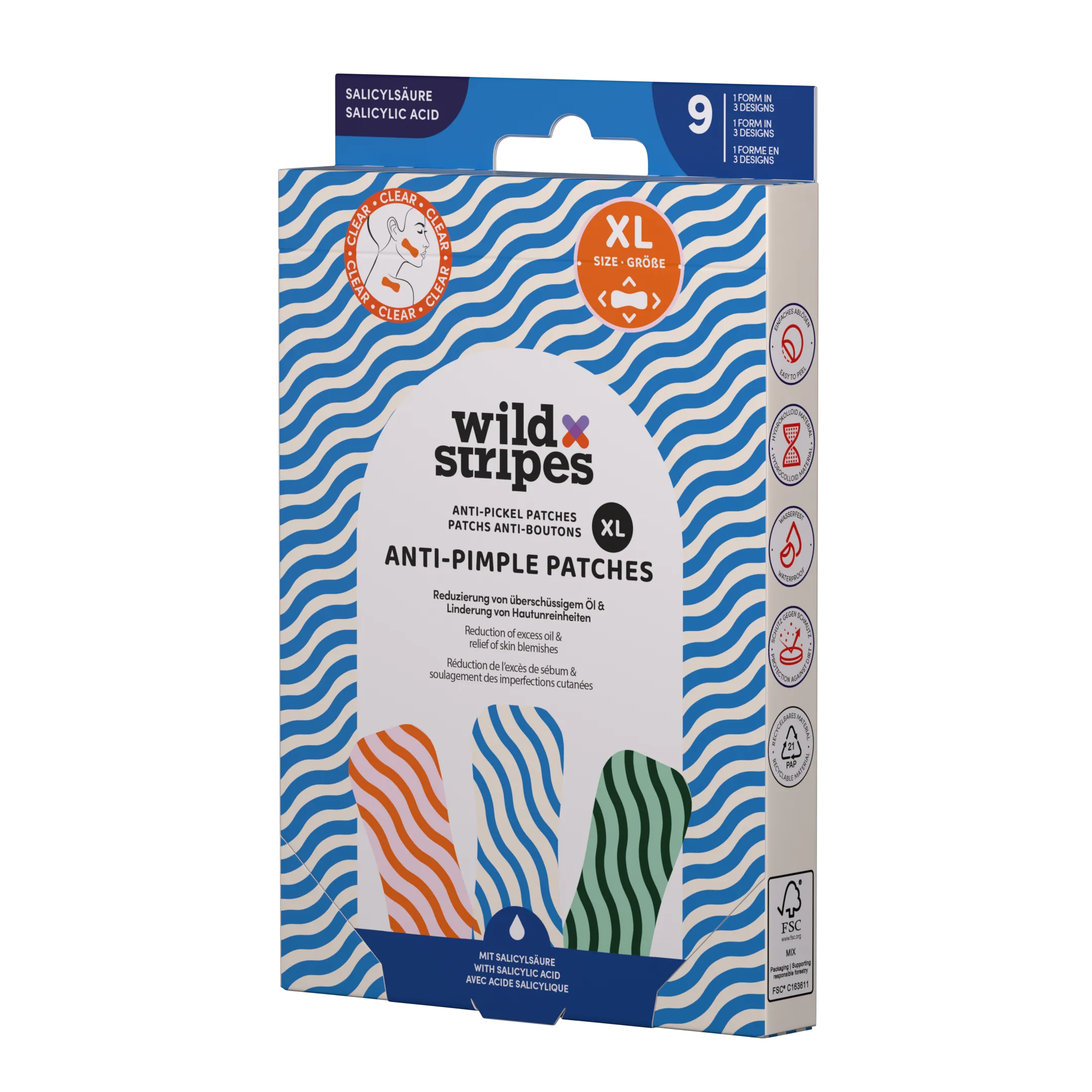 Wild Stripes Anti-pimple Patches XL Clear (9 stuks) - image 2