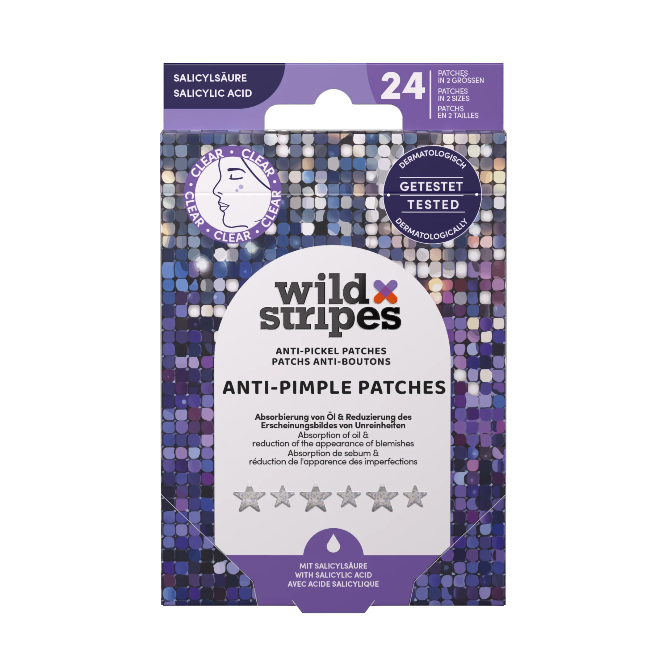 Wild Stripes Anti-pimple Patches Shining Stars (24 stuks)