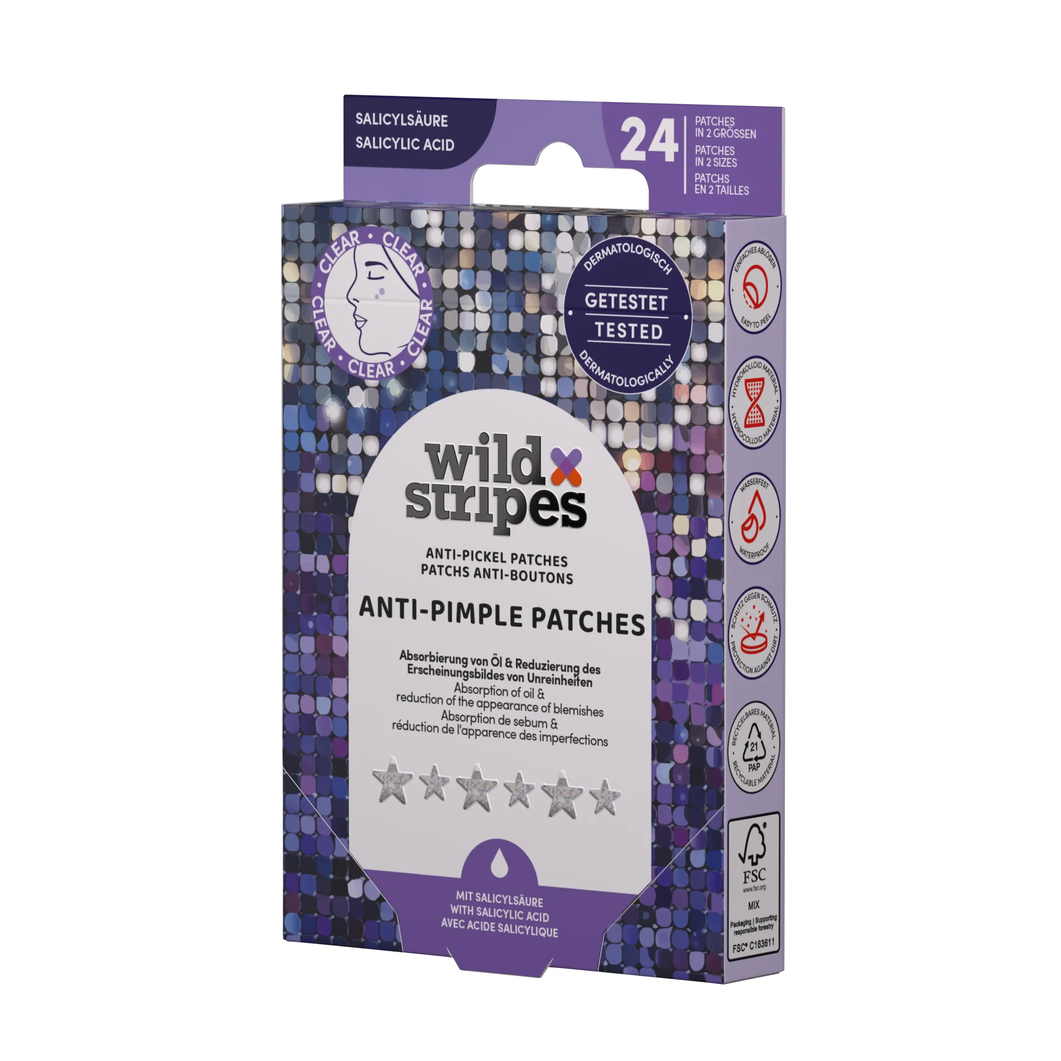 Wild Stripes Anti-pimple Patches Shining Stars (24 stuks) - image 2