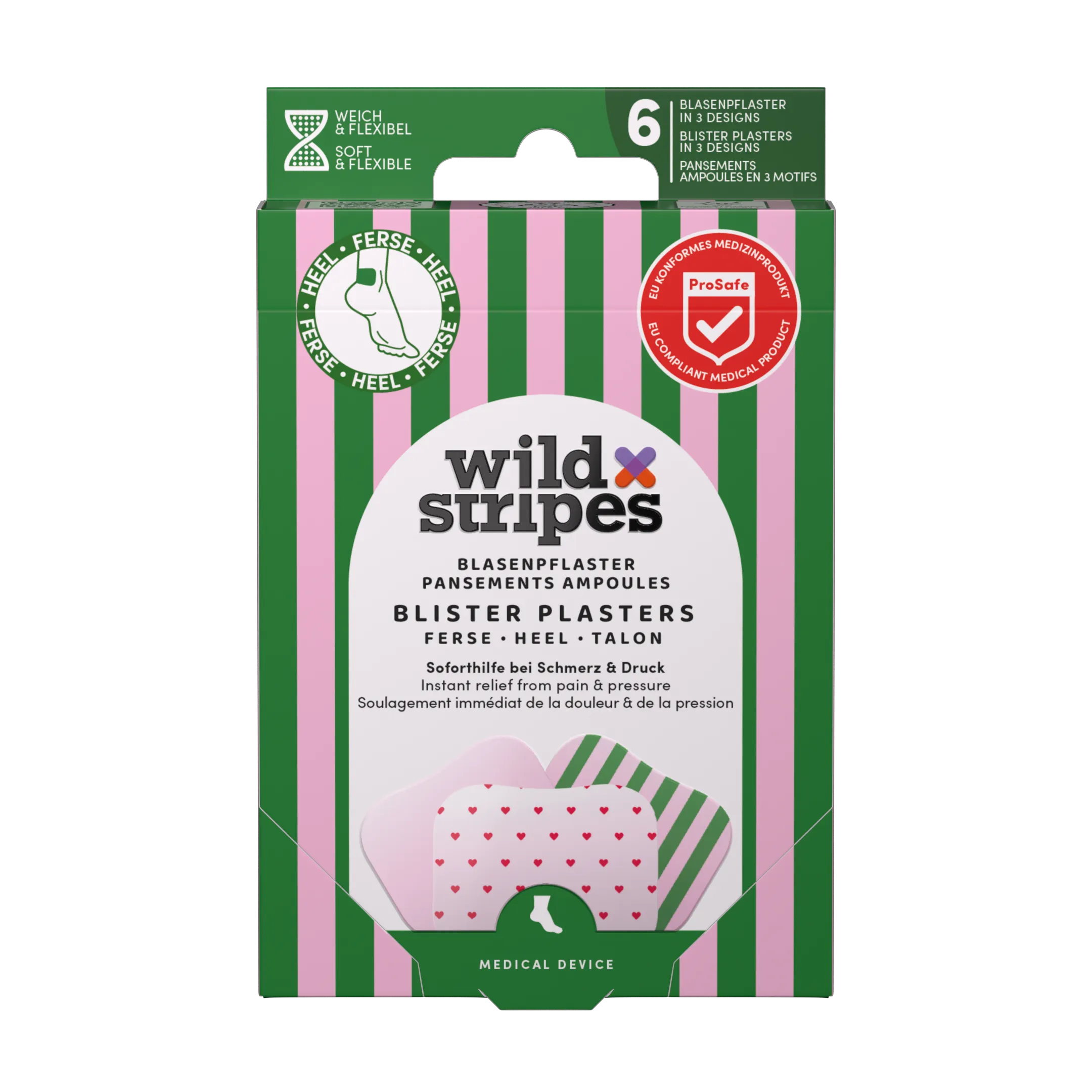Wild Stripes Blarenpleisters Rosy Stripes  (6 stuks)