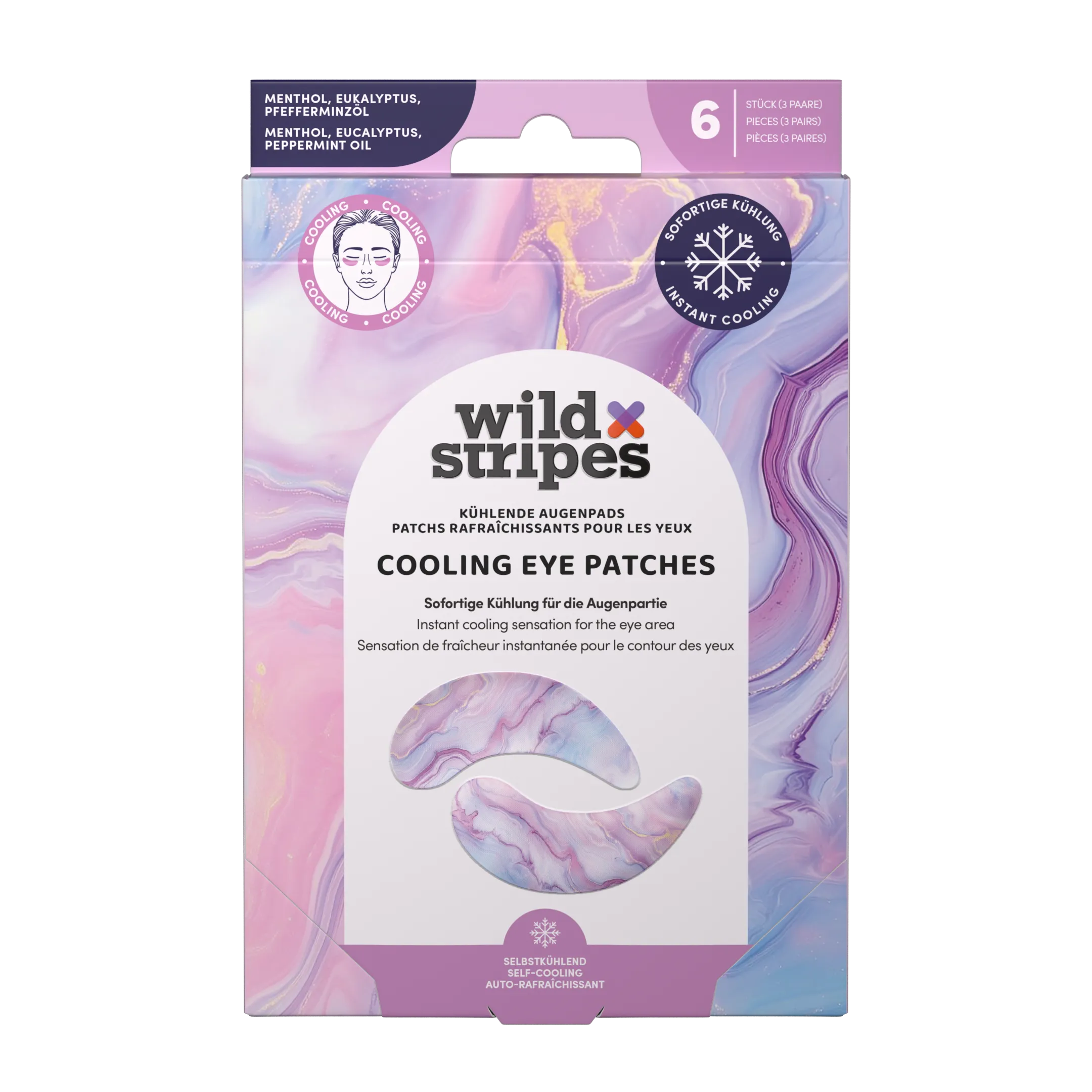 Wild Stripes Cooling Eye Patches Marble Rose (3 stuks)