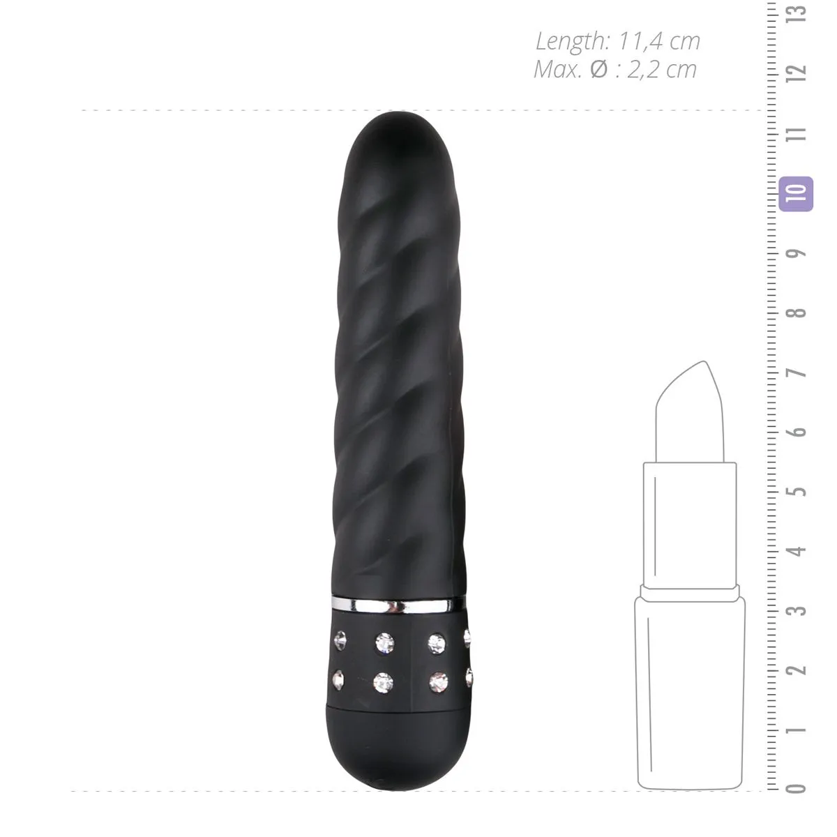 Easytoys Mini Vibe Collection Easytoys Mini Vibrator Gedraaid - Zwart (1 stuk) - image 3