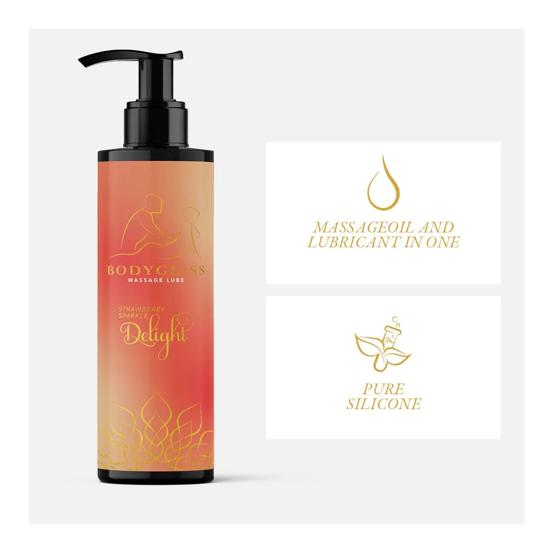 BodyGliss Silky soft massageolie champagne strawberry (150 ml) - image 3