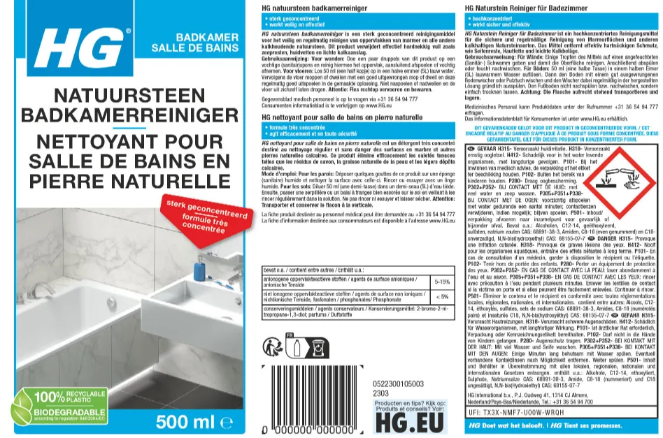 HG Natuursteen Badkamerreiniger (500 ml) - image 2