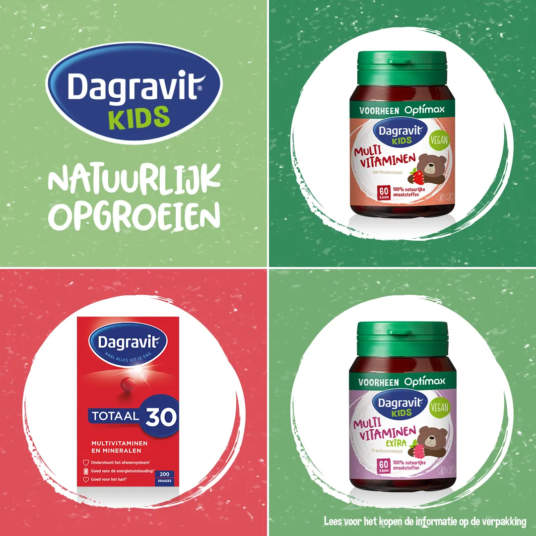 Dagravit Natural Kids Multivitaminen (60 kauwtabletten)