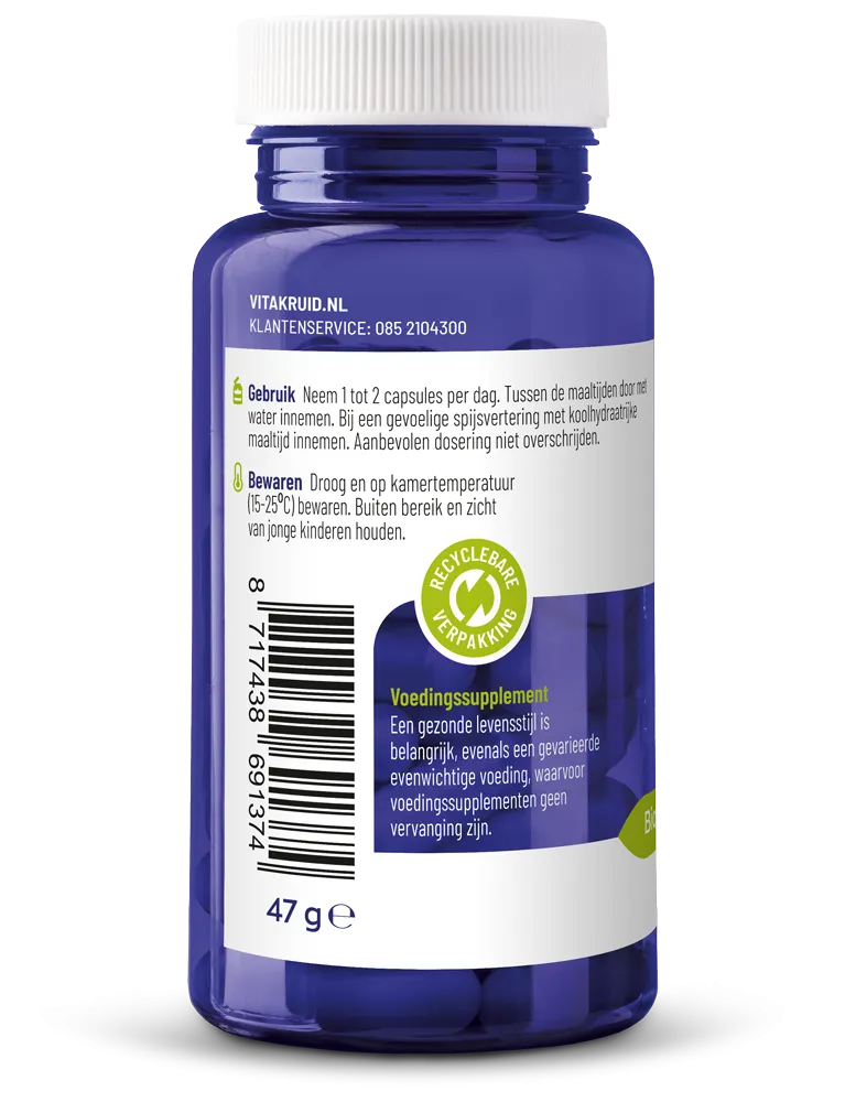Vitakruid NAC 600 mg N-Acetyl-L-Cysteïne (60 vega capsules)