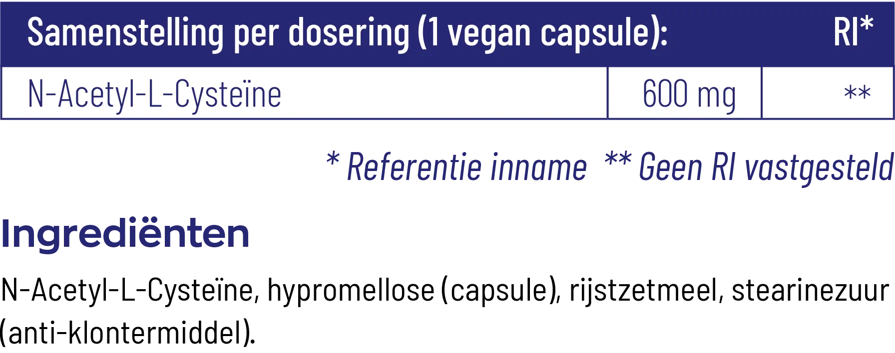 Vitakruid NAC 600 mg N-Acetyl-L-Cysteïne (60 vega capsules) - image 3