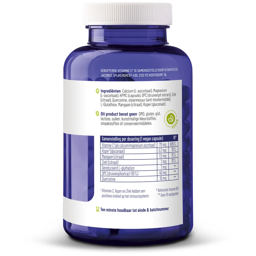 Vitakruid Gebufferde Vitamine C (180 vega capsules) - image 2