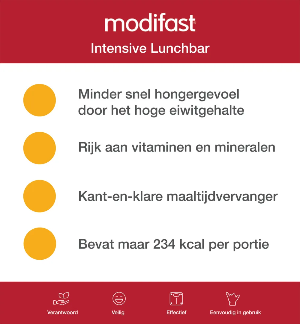 Modifast Intensive Snack & Meal Lunchreep Melkchocolade (6 x 31 gr) - image 5