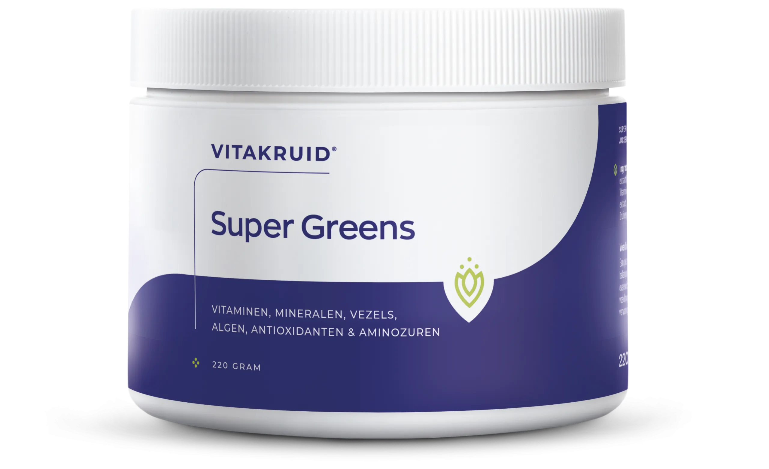 Vitakruid Super Greens 25 Nutrienten Oa Probiotica & Enzymen (220 gr)