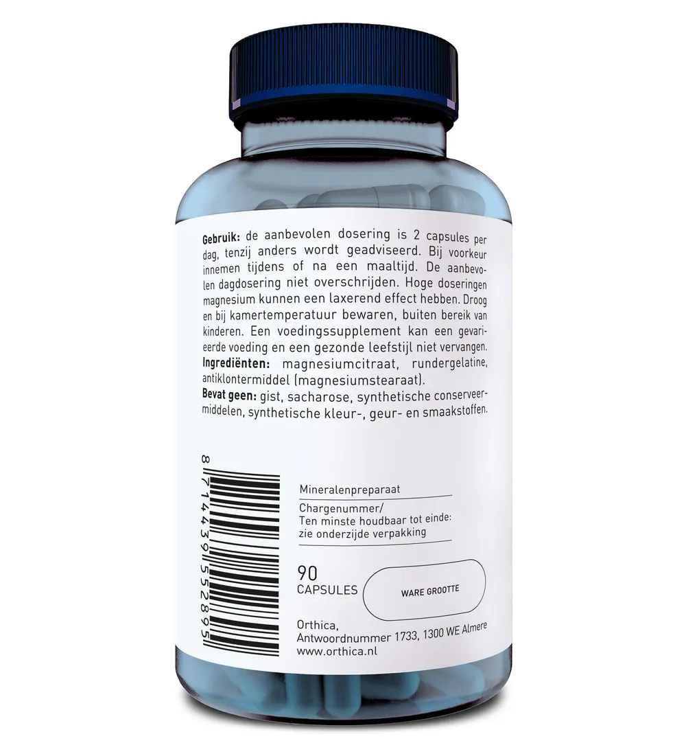 Orthica Magnesium citraat 125 (90 capsules) - image 2