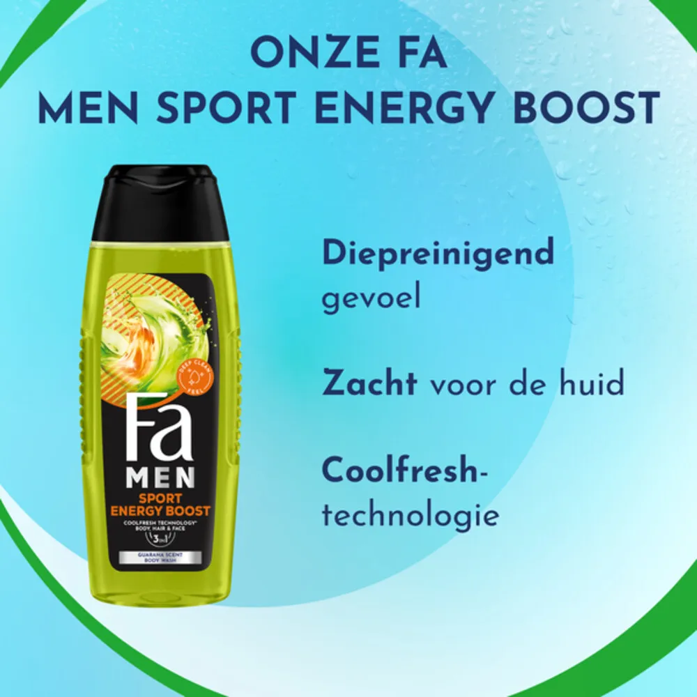 Fa Men 3in1 Douchegel Sport Energy Boost (250 ml) - image 2