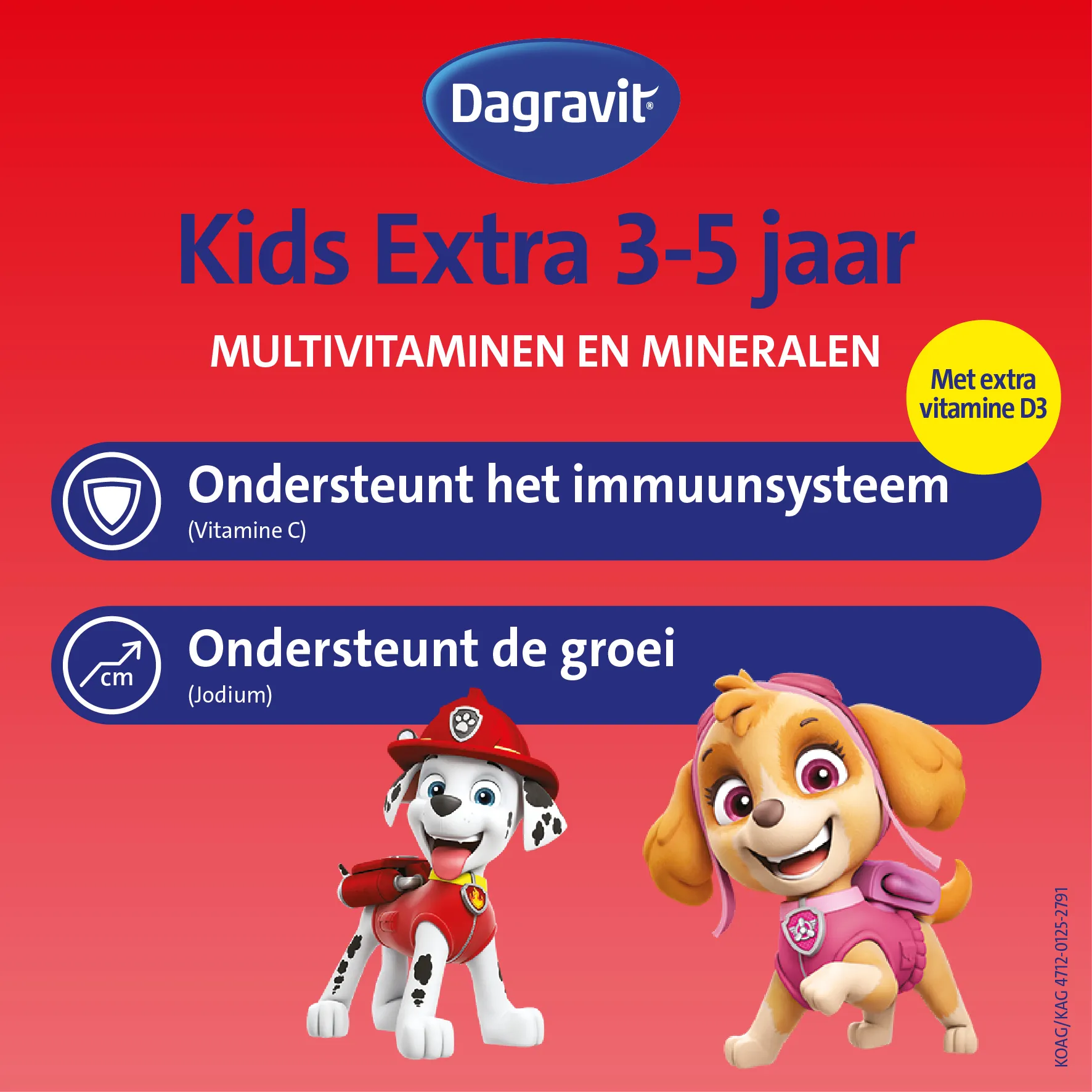Dagravit Kids-Xtra Multi 3-5 Jaar Paw Patrol (60 gummies) - image 2