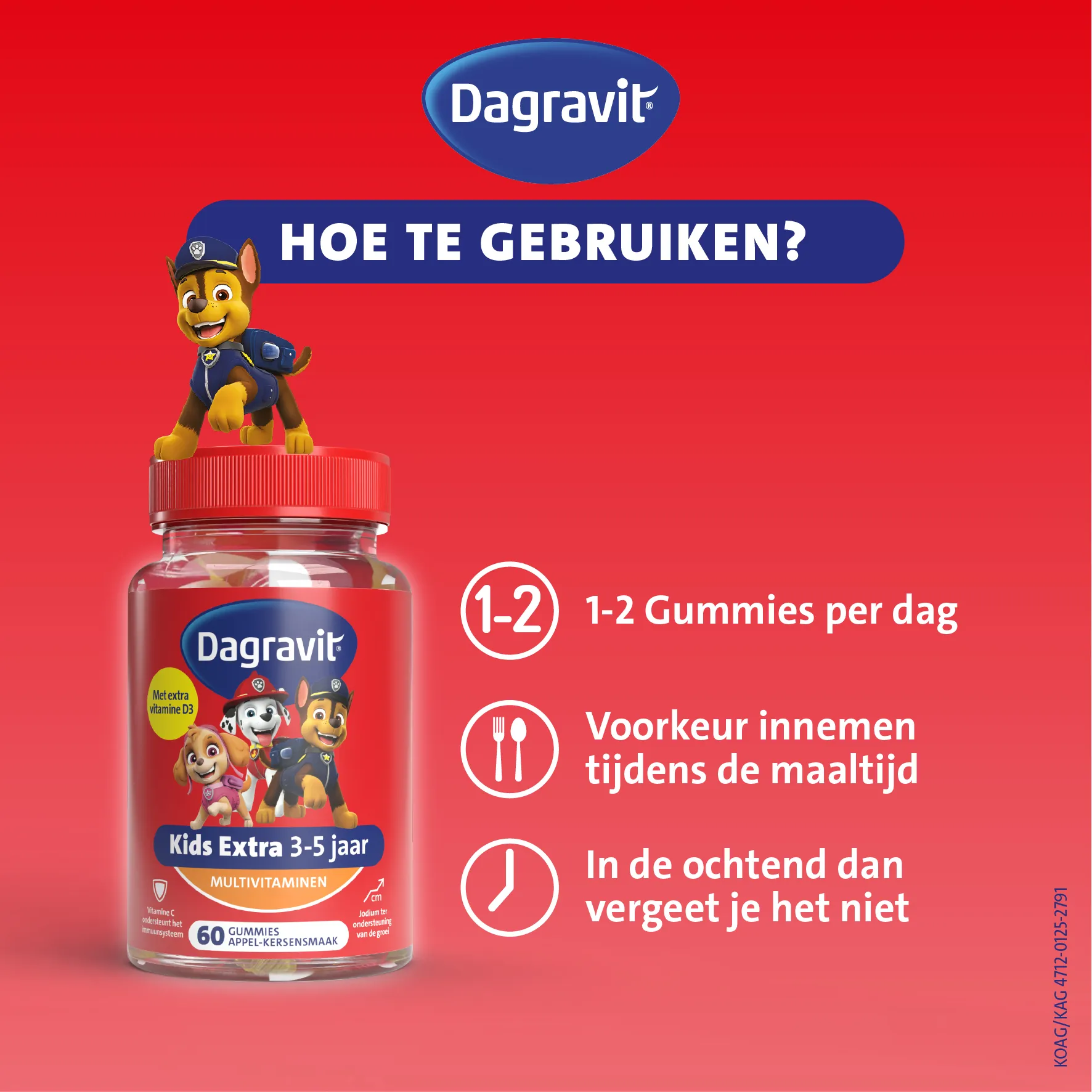 Dagravit Kids-Xtra Multi 3-5 Jaar Paw Patrol (60 gummies) - image 4