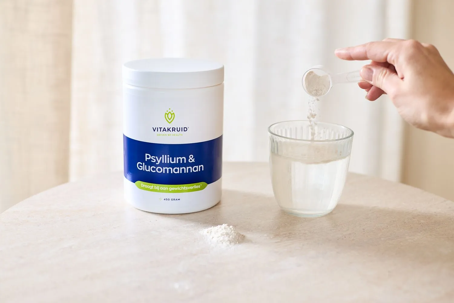 Vitakruid Psyllium 5000 mg & Glucomannan 1000 mg Vezels (450 gr) - image 3