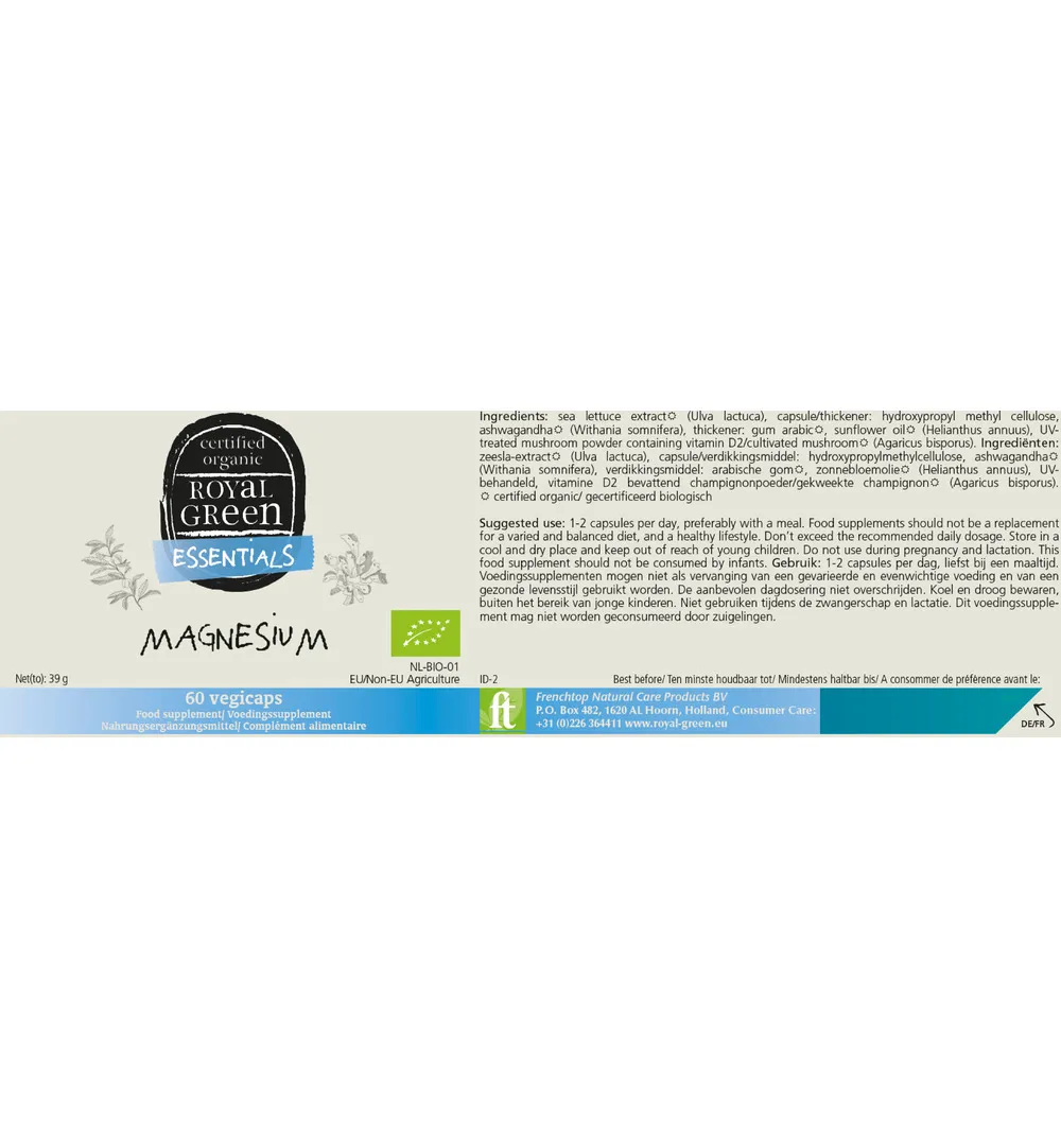 Royal Green Magnesium Bio (60 vega capsules) - image 2