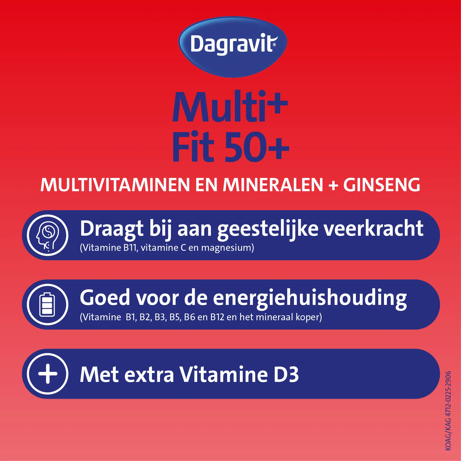 Dagravit Totaal 30 Vitaal 50+ Multivitaminen (100 tabletten)
