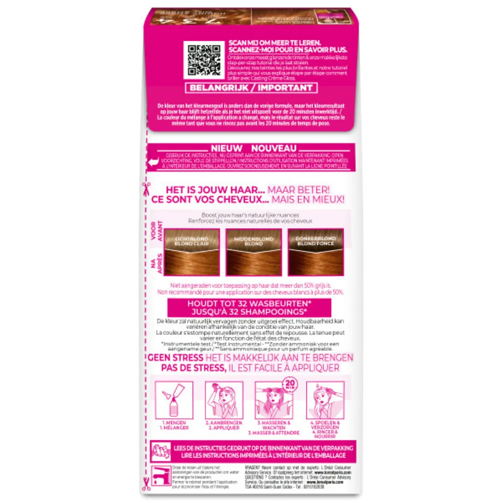 L'Oréal Paris Casting Creme Gloss 734 Honey Amber (1 set)