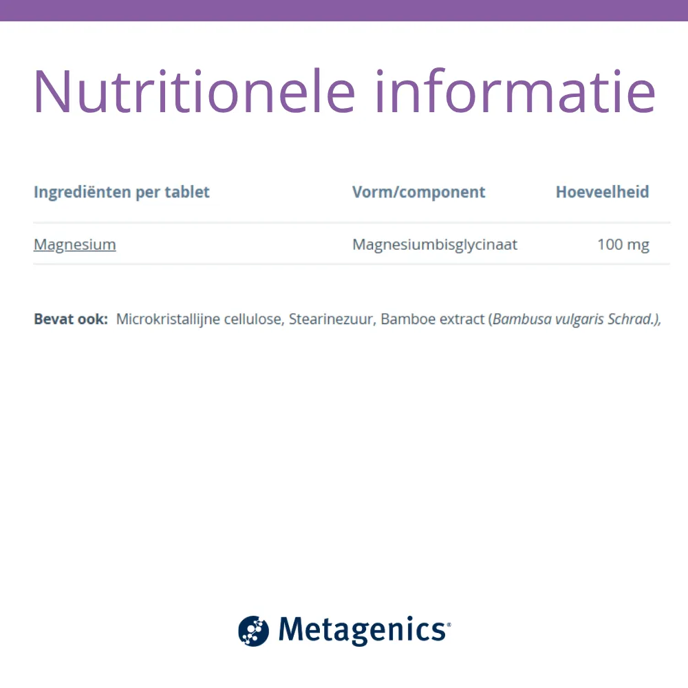 Metagenics Magnesium Glycinate Plus (90 tabletten) - image 4