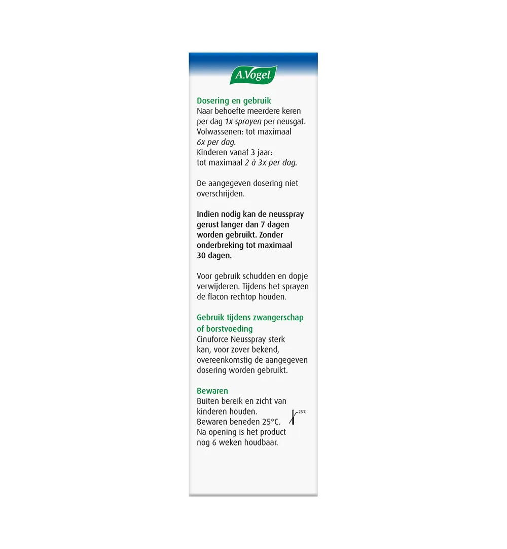 A.Vogel Cinuforce neusspray sterk (20 ml) - image 2