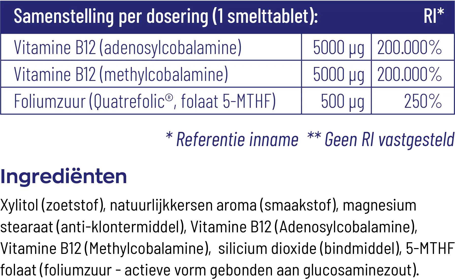 Vitakruid B12 Combi 10.000® met Actief Folaat Vitamine (60 smelttabletten) - image 4