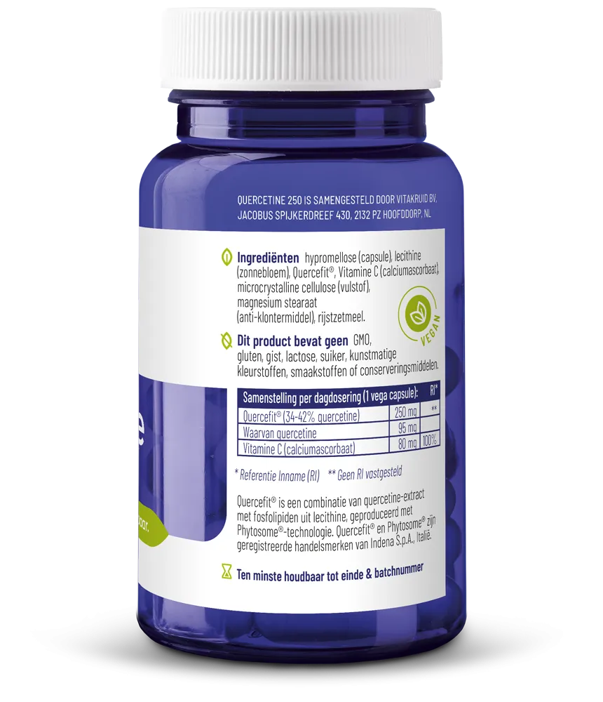 Vitakruid Quercetine 250 Quercefit® Phytosome®-Technologie (60 vega capsules) - image 2
