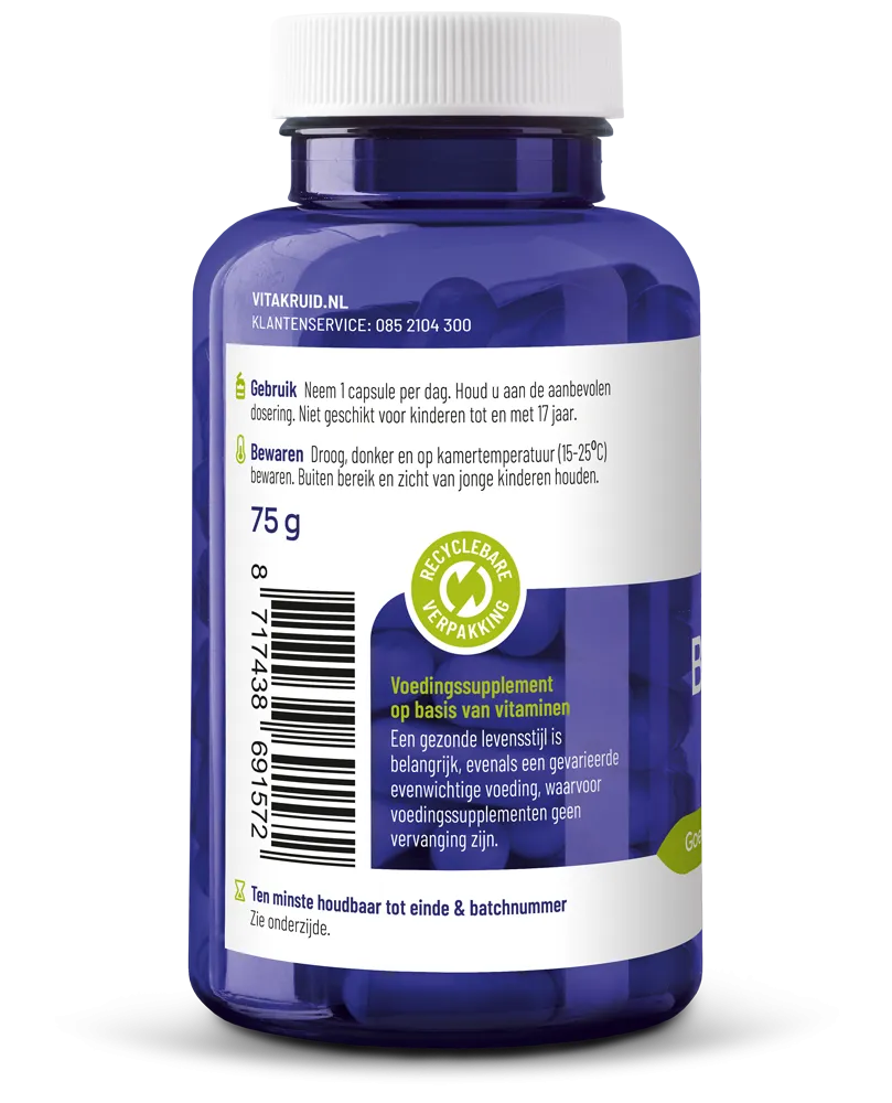 Vitakruid B-Complex Actief met L-Taurine (90 vega capsules)