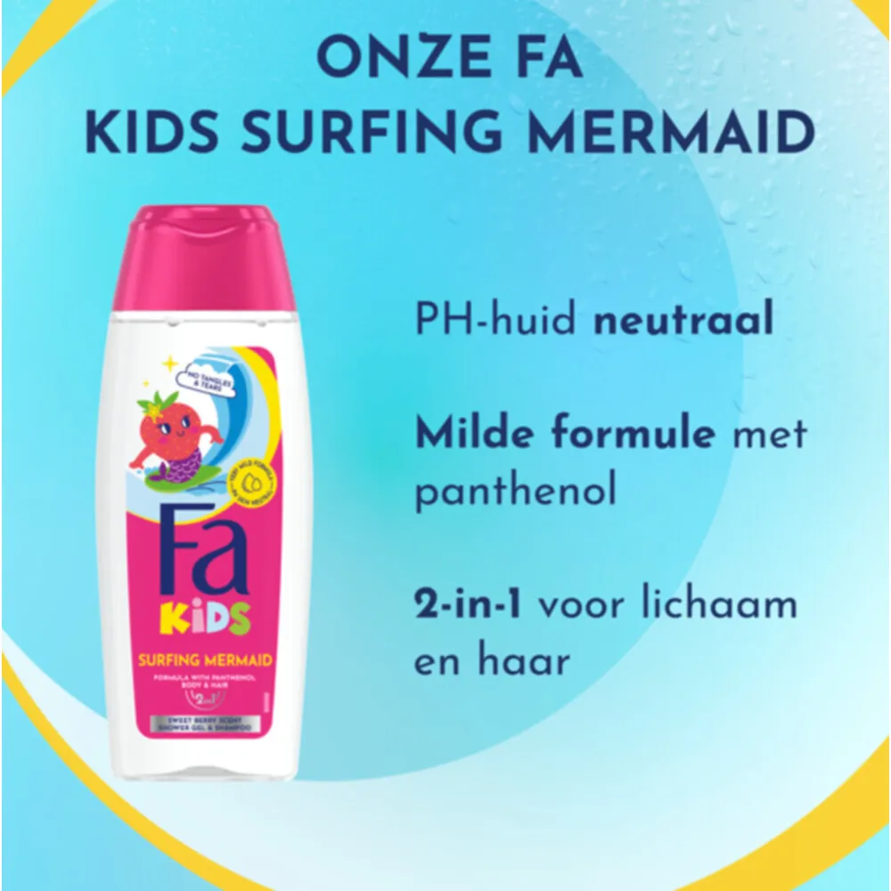 Fa Kids douche & shampoo mermaid (250 ml) - image 2